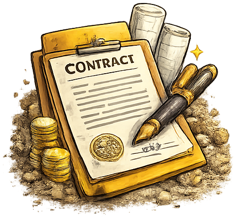 Lepingu allkirjastamine ja ehitustöödega alustamine